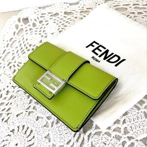 Fendi Green Leather Wallet